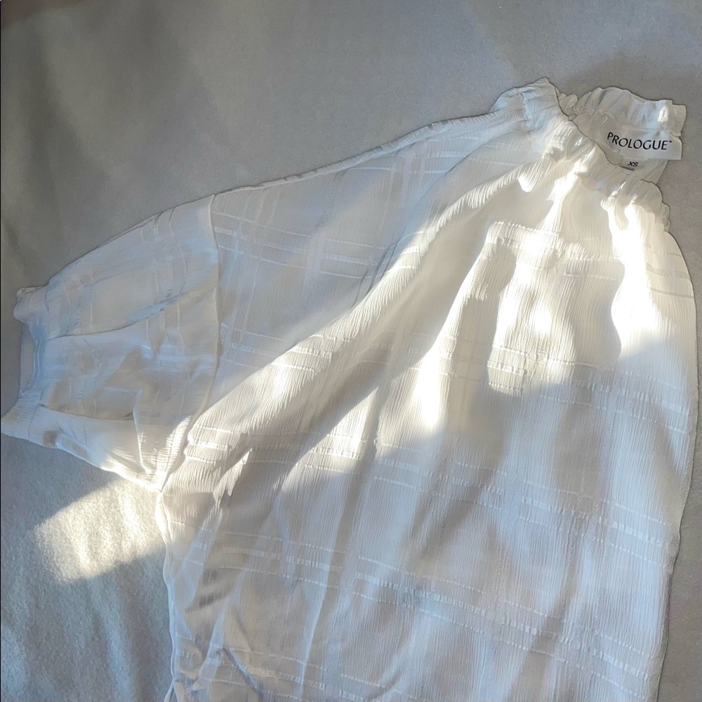 Prologue White Semi Sheer Top